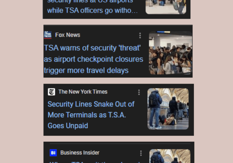 Image showing 4 headlines from different media outlets